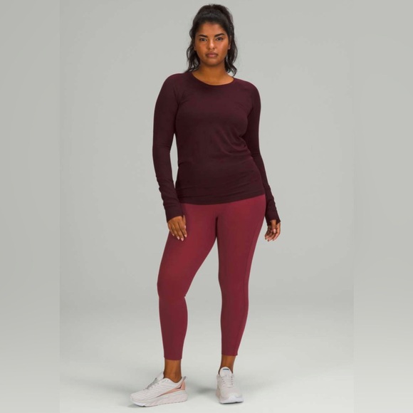 NWOT Lululemon Base Pace High-Rise Running Tight 25" Mulled Wine - Picture 2 of 10